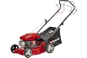 Einhell Tondeuse à gazon thermique GC-PM 40/2 S (2 KW, Moteur OHV 4 Temps, 1 Cylindre, Propulsion débrayable, réglage centralisé de la Hauteur de Coupe à 7 Positions, Sac de ramassage de 45 litres)