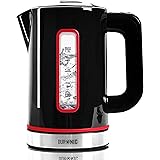 Duronic Electric Kettle EK30 BK | 3KW Variable Temperature Control | BLACK | 1.5L Fast Boil 3000W Eco Kettle | Keep Warm Func