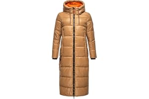 Navahoo Damski ciepły zimowy płaszcz pikowany z kapturem Anioł przytulanka XS-XXL