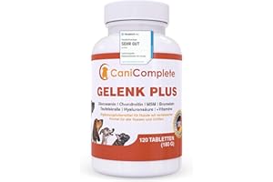 CaniComplete Gelenk Plus - Gelenktabletten für Hunde: Teufelskralle, MSM, Chondroitin, Glucosamin, Kollagen, Vitamin B, UVM.