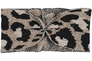 Zwillingsherz Stirnband mit Schleife und Kaschmir - Hochwertiges Strick-Kopfband für Damen Frauen Mädchen - Mit Fleece - Wolle - Ohrenschutz - Haarband - warm - weich für Winter und Frühjahr