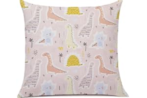 AISAWATE Funda de cojín decorativa para niños, 40 x 40 cm, 1 paquete de fundas de almohada para cochecito de bebé, algodón orgánico con cremallera
