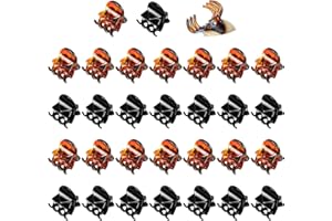 Qufiiry 30PCS Mini Claw Hair Clips, Small Hair Catch for Women & Girls, Non-slip, Black & Brown