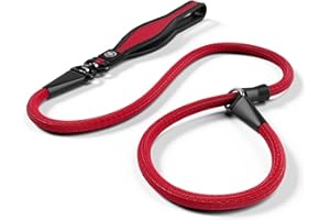 BullyBillows Anti-Pull Anti-Choking Training Dog Lead | 1.4m Active Light Dog Lead Designed With Graded Materials | Suitable For Strong Dogs | Suitable For All Dog Breeds | Red