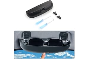 CDEFG Samochodowy uchwyt na okulary przeciwsłoneczne, uchwyt na okulary, kompatybilny z BMW X1, X2, X3, X5, 1, 3, 5, 7, etui na okulary, akcesoria do wnętrza (czarny)