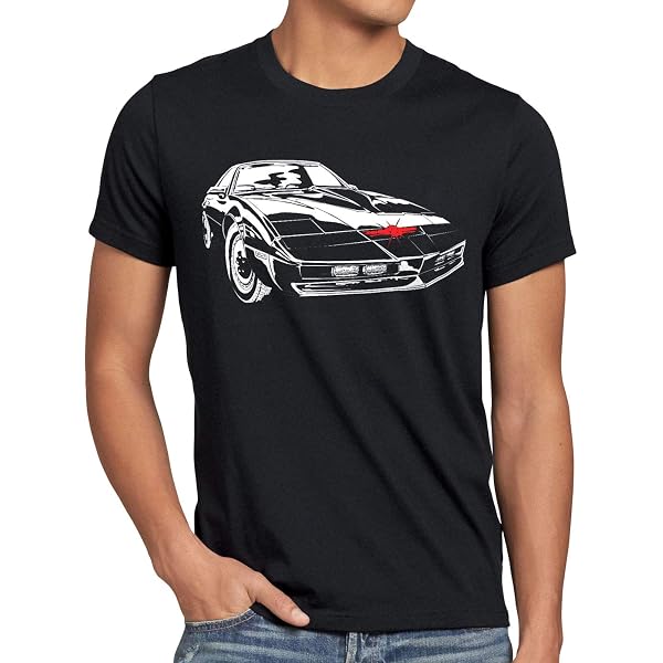 T-shirt Femme Style3 K.I.T.T. Michael Knight - Impression Vintage, 100% Coton Certifié Öko-Tex
