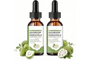 DEJIN 2 Pcs Organic Soursop - Natural Graviola Extract for Immune Support, Rich in Antioxidants, Vegan & Non-GMO