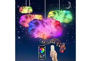 SUPPOU Chmura Led Sufit LED Kreatywna bawełna w chmurze, ściemnialna, DIY kolor RGB, pilot zdalnego sterowania, światła migają z muzyką, nadaje się do sypialni, spotkania rodzinnego