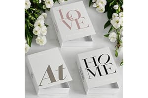 SUQ 3PCS Decor Book Box, Magnetic Opening Decorative Books, Fashion Decorative Book, Fashion Design Book Set, Alphabet