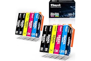 Timink 364 XL Wkłady atramentowe dla HP 364XL dla HP Deskjet 3520 3070A HP Photosmart 5520 5510 5522 6520 b8550 c5388 7510 6515, Officejet 4620 (10-szt)
