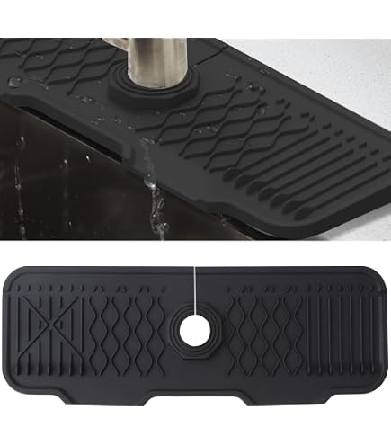 Stein Abtropfmatte Wasserhahn Diatomit 40x10 Cm Weiß - Schnelltrocknende Faucet Mat