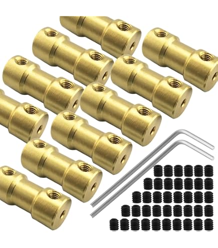 Rebower Giunto Rigido Acciaio Acciaio Albero Accoppiatore Connettore Motore Accessori [per Stampante 3D e Modello Barche]-4mm a 4mm Alesaggio L22 x D14/Argento