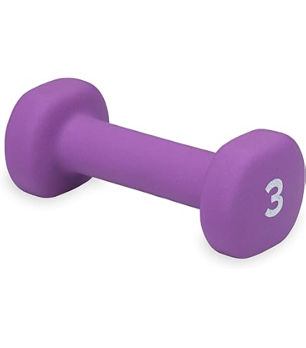 3LB Neoprene Dumbbells - Hexagonal Shape Free Weights For Home Gym