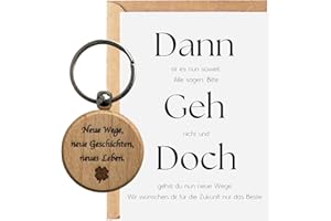 PURESIZE Neuanfang Karte mit Schlüsselanhänger, Abschiedsgeschenk Kollegen Jobwechsel, Geschenk Abschied Job, Mutmacher, Aufmunterung, Krankheit, Affirmation, Trennung Mutmachen