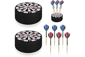 Zidoley 2 soportes para dardos y 6 dardos de acero, accesorios para hombre, soporte para dardos, regalos para hombres, jugadores de dardos, artículo para fans, soporte de almacenamiento