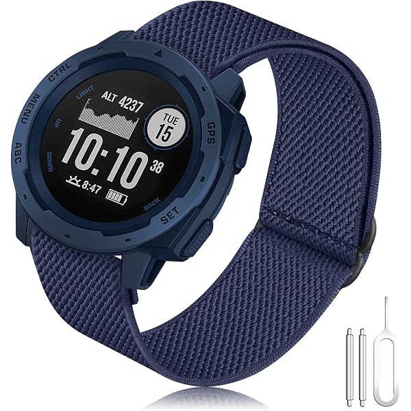 Bracelet Silicone Pour Garmin Instinct / Instinct 2 - Remplacement Souple, Boucle Réglable, Couleurs Variées