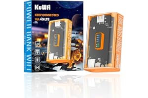KuWFi 4G Portable Travel WiFi Hotspot, 150Mbps Mobile WiFi Router, 5200mAh Battery for 24 Hours, Supports 10 Users - Travel/Home/Business