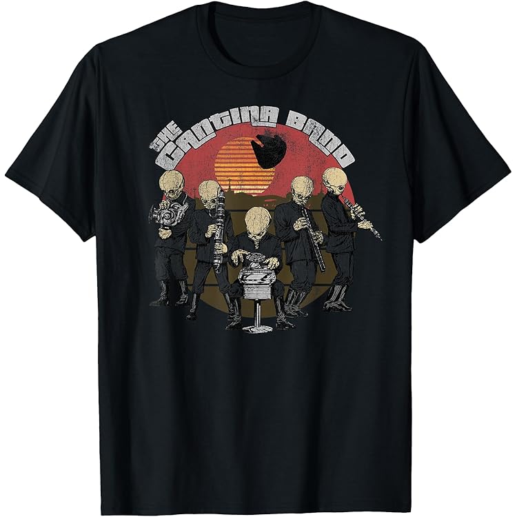 T-shirt Enfant Fruit Of The Loom – Mos Eisley Space Port – Star Wars – Gris Motif