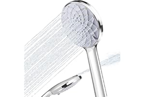 Soffione Doccia, [Alta Pressione] Spopal Risparmio Idrico Doccia, 6 Modi Funzione, Regolabile Funzioni Testa Doccia a Mano, Spruzzo Doccia Anticalcare, ABS Cromato Soffione, Universale G1/2