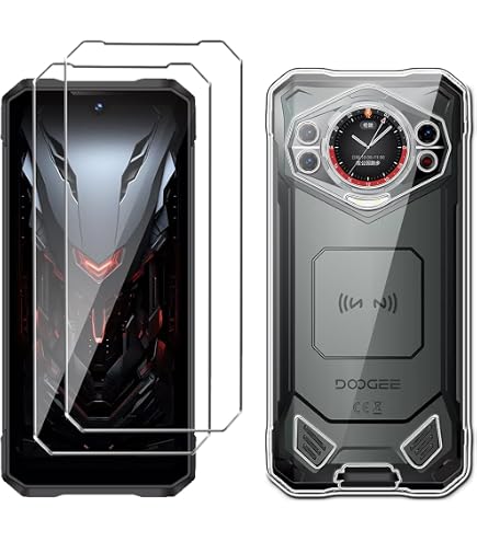 Coque Antichoc Transparente Pour Doogee Fire 5 + 4 Protections Écran En Verre Trempé - Housse TPU Souple Et Résistante