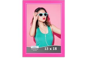 Icona Bay Cornice per Foto 13x18 Rosa, Cornice per Foto in Legno Massello Colorato in Stile Scandinavo, Collezione Pizzazz