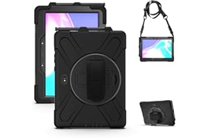 Gerutek Samsung Galaxy Tab Active Pro/Active4 Pro 10,1", SM-T630/T636/T540/T545 Wytrzymały futerał na pancerz z obrotowym podtrzymaniem, regulowany pasek na ramię, pokrowiec do Tab Active Pro 10.1,