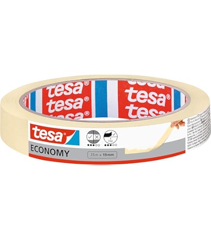 Ruban Adhésif TESA Rouge - 50mm X 33m, Masquage Précis Pour Peinture, Ne Laisse Pas De Résidus