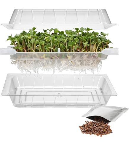 Hejo Kit Germination 5 Plateaux - Bac à Semis Hydroponique Graines Haricots Soja Mung