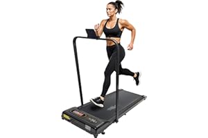 EVOLVE Walking Pad Treadmill, Foldable Under Desk Treadmill with Handle, 2.5HP Motor, 10km/hr, LED Display, Bluetooth, Remote, Folding Walking Pad for Home Office, 245 lb Capacity, Running Machine
