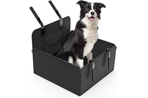 Pekimu Robust Stable Dog Car Seat - Enhanced Car Dog Seat for Medium Dogs with 4 Seat Belts - Sturdy and Waterproof Pet Car Seat for the Rear Seat of the Vehicle -Suitable for Most cars, suvs,trucks.
