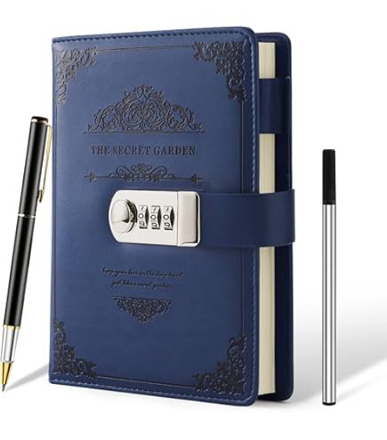 Lirener Vintage PU Leather Diary with Combination Lock(Nautical