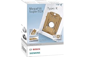 Bosch Electroménager - BBZ41FK Sacs aspirateurs Typ. K - 4 Sacs de rechange - MegaFilt SuperTEX + 1 filtre Micro-Hygiénique - Accessoires pour aspirateurs