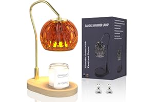 KJIXYUNG Candle Warmer Lamp with Timer & Dimmer – Ideal for Glass Jar Scented Candles, Includes 2 Bulbs – Perfect Christmas, Birthday, or New Home Gift for Decor & Bedroom Warmth – Amber Color