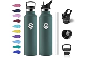 KOLLYKOLLA Botella Agua 750ml, Cantimplora Acero Inoxidable con Aislamiento Doble Pared, sin BPA, Botella Agua Reutilizable y Hermética para Escuela, Deporte, Gimnasio, Senderismo, Outdoor, Bicicleta, Gym