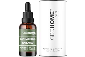 CBD HOME Oils - Aceite con CBD al 40% - 50 ml - Fórmula con 20.000 mg de Cannabidiol - Base de Coco y Cáñamo Ecológico - Registro CPNP - Con Omega 3-6-9 - Fabricado UE