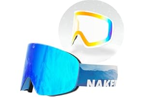‎NAKED OPTICS NAKED Optics The TROOP EVO Skibrille Männer, Ski Brille Frauen, Snowboardbrille, Skibrille mit optionalen Wechselgläsern für schlechtes Wetter, Schneebrille, Skiing Goggles