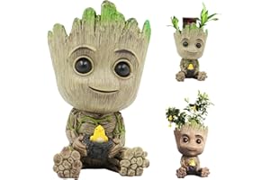 MAIBAOTEMBT Groot Pot de Fleurs, Baby Groot Décoration, Baby Groot Figurine D'action, Groot Pot De Fleurs avec Trou DÉcoratif, Groot Guardians of The Galaxy, pour Maison, Bureau, Décoration Intérieure (M2)