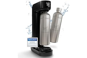 ‎LUCKYMOOSE Luckymoose® Infinity Wassersprudler mit 2x 1,25L Edelstahlflaschen - Spart bis zu 25% CO2 dank Stopp-Automatik - Flaschen spülmaschinenfest & ohne Ablaufdatum Sprudelwasser Maschine, Wasser Sprudler