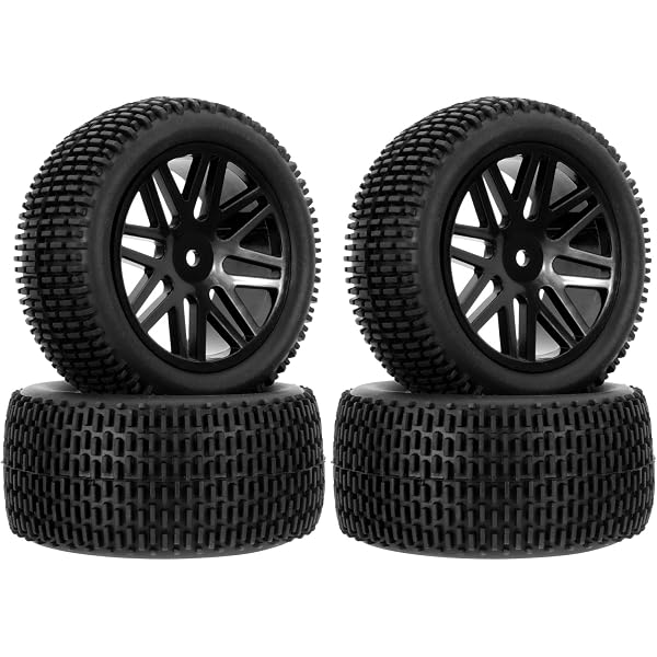 4 pezzi RC Auto Ruote e Pneumatici Set Aggiornamento Pneumatici in