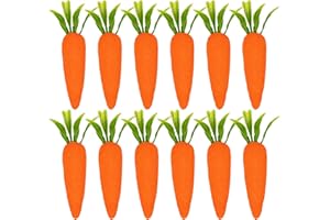GEBETTER 12 pcs Mini Easter Foam Carrots Artificial Craft Carrot Decorations Artificial Hanging Ornaments for Easter Decorations