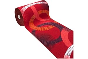 emmevi Passatoia Cucina Bordata Antiscivolo Al Metro H57 Cm Tappeto Su Misura mod.FAKIRO dis.25 ROSSO