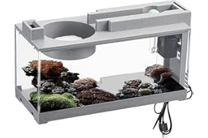 MUUZEBSY Aquarium Fish Tank, Quiet Desk Aquarium With Water Pump, Fish Tank Quiet Small Aquarium, Aquarium Kit With Filter Light ? Water Desktop, Small Fish Tank, Small Table Aquarium,Modern And Quiet Aquarium
