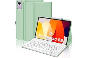 SENGBIRCH Custodia Tastiera Xiaomi Redmi Pad SE 11" 2023, Cover Redmi Pad SE con Tastiera, Tastiera Italiano per Xiaomi Table Redmi Pad, Smart Cover con Tastiera Bluetooth 5.0 Wireless, Verde Chiaro