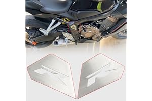 WOOGA Coperchio telaio laterale motociclo coperchio rivestimento pannello di riempimento della carenatura distintivo in acciaio inossidabile tipo R emblema per Ho&n&da CBR 650R CB650R 19-25 (Argento)