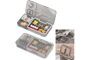 WUERKIYA Portapillole Settimanale Portapillole Tascabile 5 Scomparti Può Essere Tagliato Portapillole Giornaliero Impermeabile Piccolo per Viaggio e Uso Quotidiano - Grigio