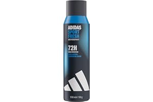 ‎ADIDAS adidas Sport Fresh Anti-Transpirant Deodorant Spray für ihn, 72 Stunden Schweiß-Schutz, frischer und aromatischer Zitrusduft, vegane Formel ohne Alkohol, 150ml