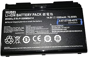 P150HMBAT-8 X710S Laptop Batterie Ersatz für CLevo 6-87-X710S-4271 6-87-X710S-4272 6-87-X710S-4J7 6-87-X710S-4J72 Sager NP8170 NP8150 NP8130 P170HM P170 P170SM-A(14.8V 76.96Wh 5200mAh)