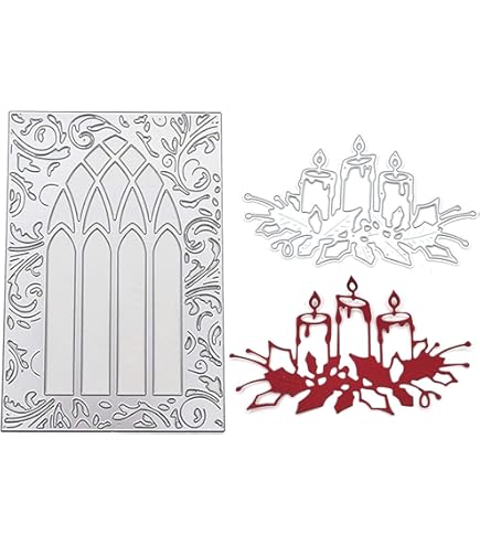 Christmas Lamp Cutting Dies - Metal Die Cuts For Card Making & Scrapbooking