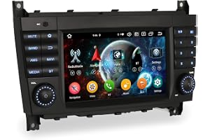 Android 16 Bilstereo för Mercedes C-Klass/CLC/G W203 C180 W463 CarPlay GPS | 7" Android Auto WiFi, DSP, CANBUS, Rattstyrning, Pekskärm, Bluetooth 5.1, GPS-navigering, DAB+