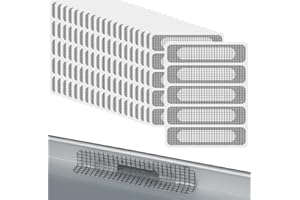 FOMGIIN 100 Stück Fliegennetz Reparaturset, Moskitonetz Fliegengitter Insektennetz Reparatur netz, Klettverschluss selbstklebender FensterMoskitonetz reparaturbandInsektenschutz selbstklebend, Grau